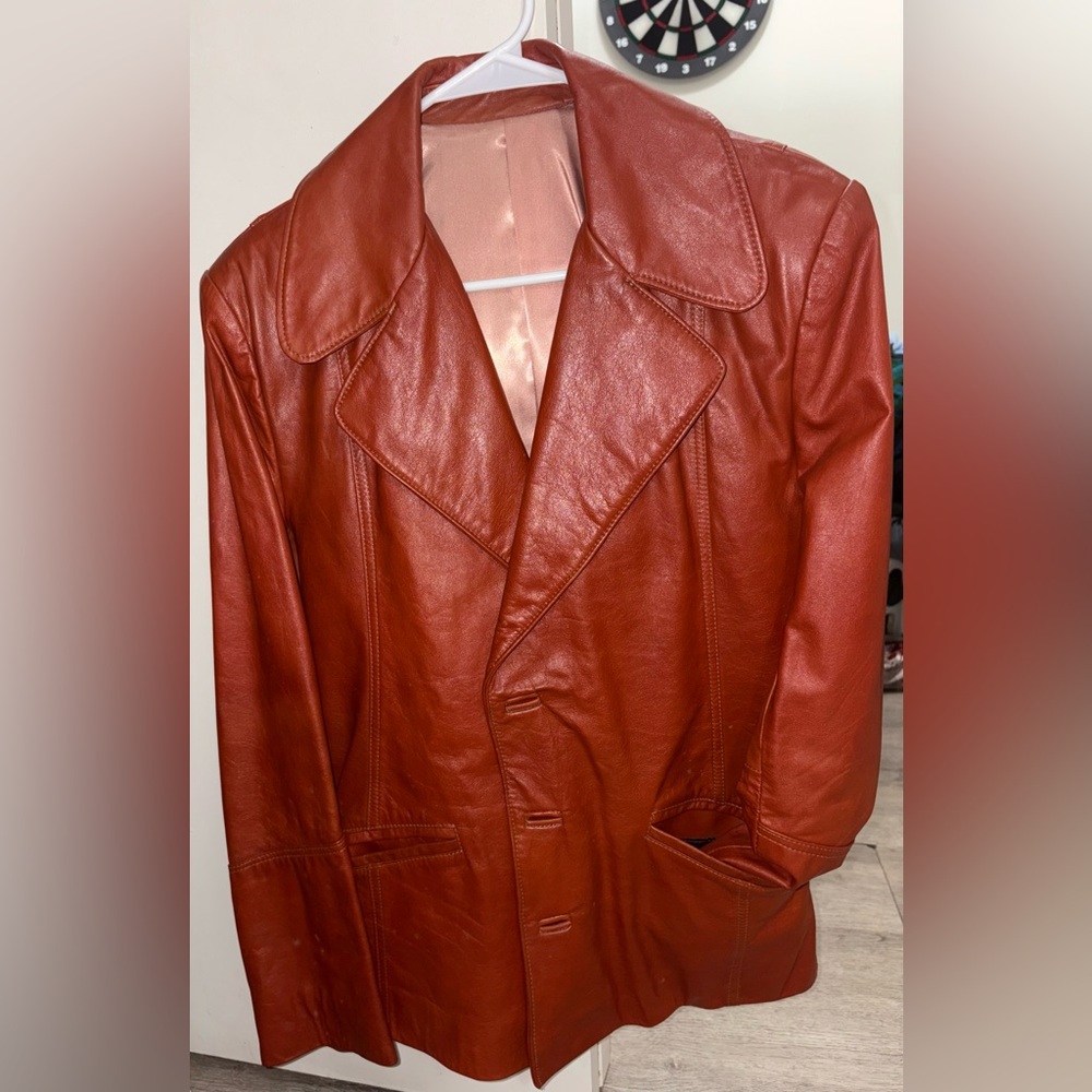 Rust Leather Jacket